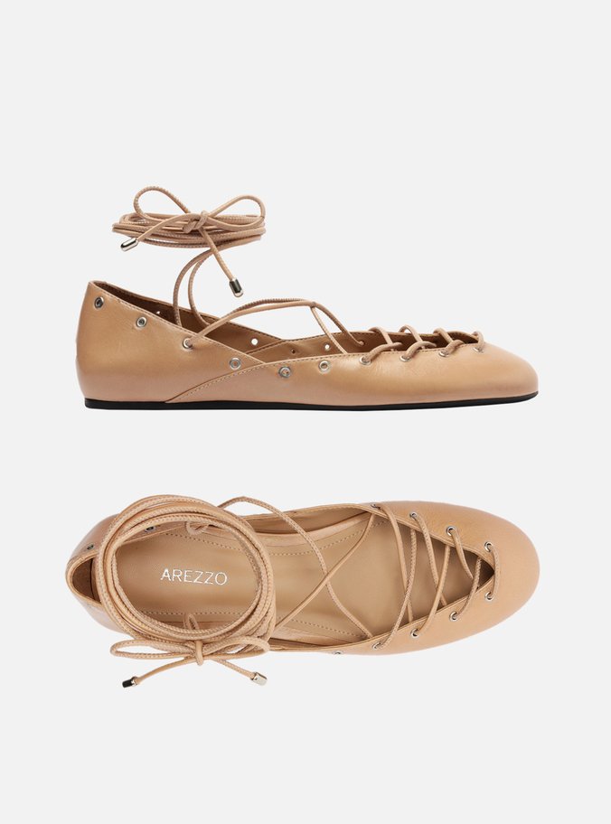 Sapatilha Ballerina Nude Amarração