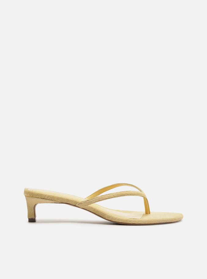 Tamanco Preto/Amarelo Salto Fino Pelo Zebra