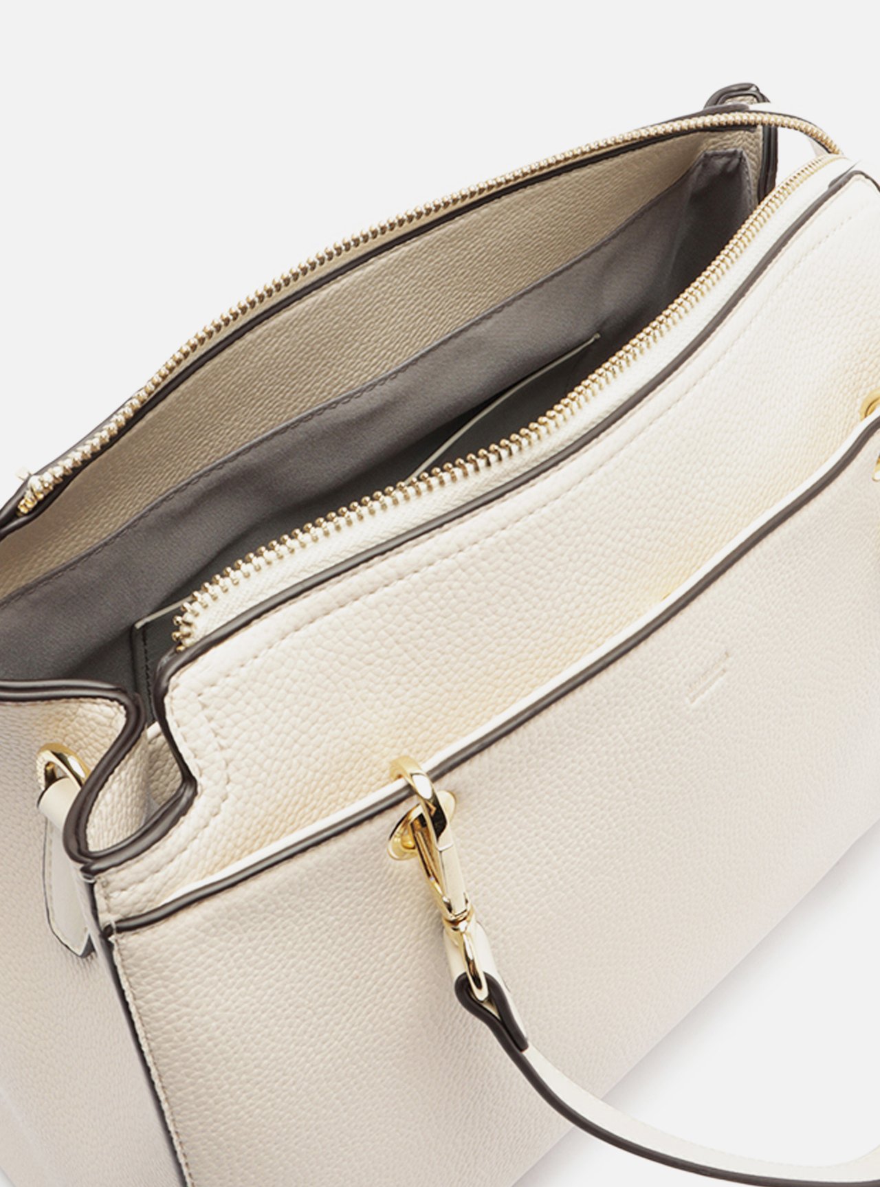 Bolsa Tote Off White Média Alças Metais — foto 4