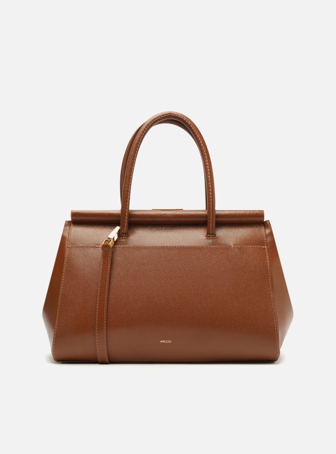 Bolsa Tote Marrom Couro Maxi Croco Grande