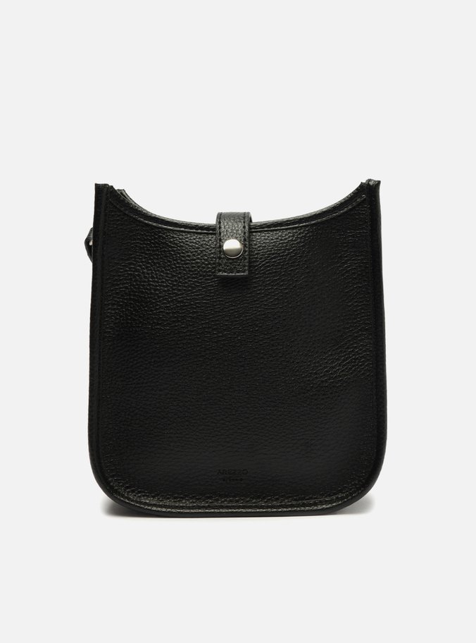 Bolsa Tiracolo Preta Média Logo Perfurado