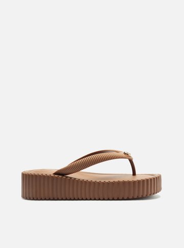 Sandália Marrom Flatform Flip Flop Bali