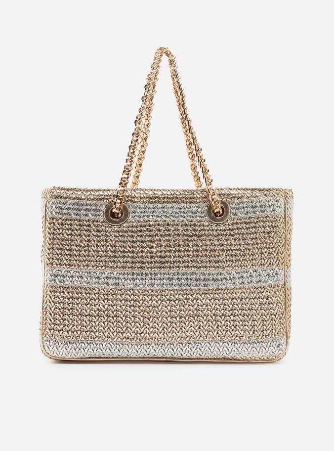 Bolsa Shopping Metalizada Trama Emma Grande
