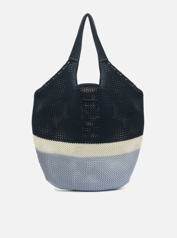 Bolsa Shopping Azul Crochê Grande Mayra