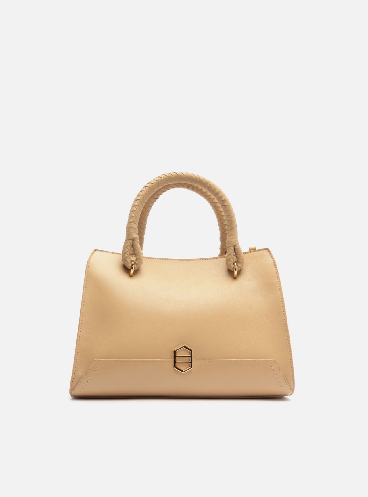 Bolsa Tote Nude Couro Média — foto 1