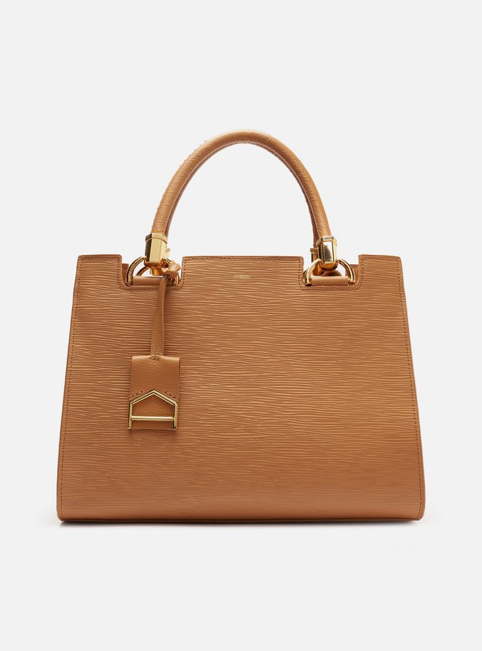 Bolsa Tote Marrom Clara Couro Abraccio Grande