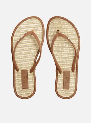 Chinelo de Dedo Marrom Palha Essential Brizza