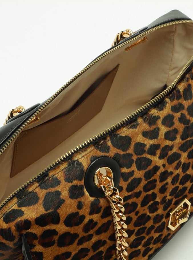 Bolsa Bowling Animal Print Grande Encaixe Metal