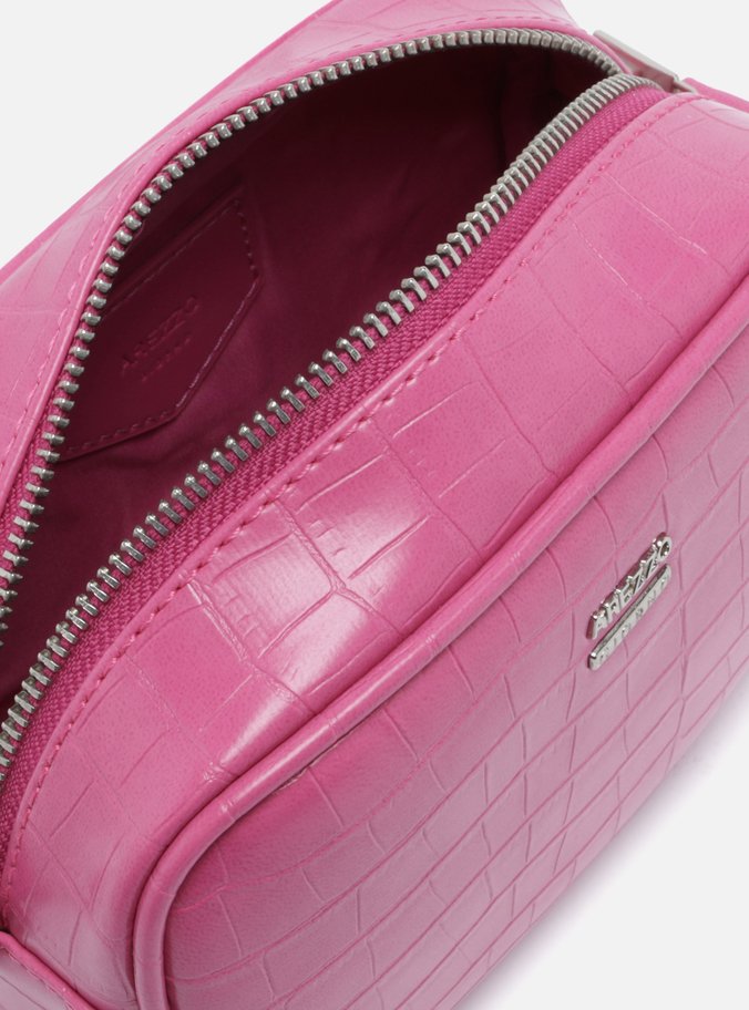 Bolsa Tiracolo Rosa Croco Pequena
