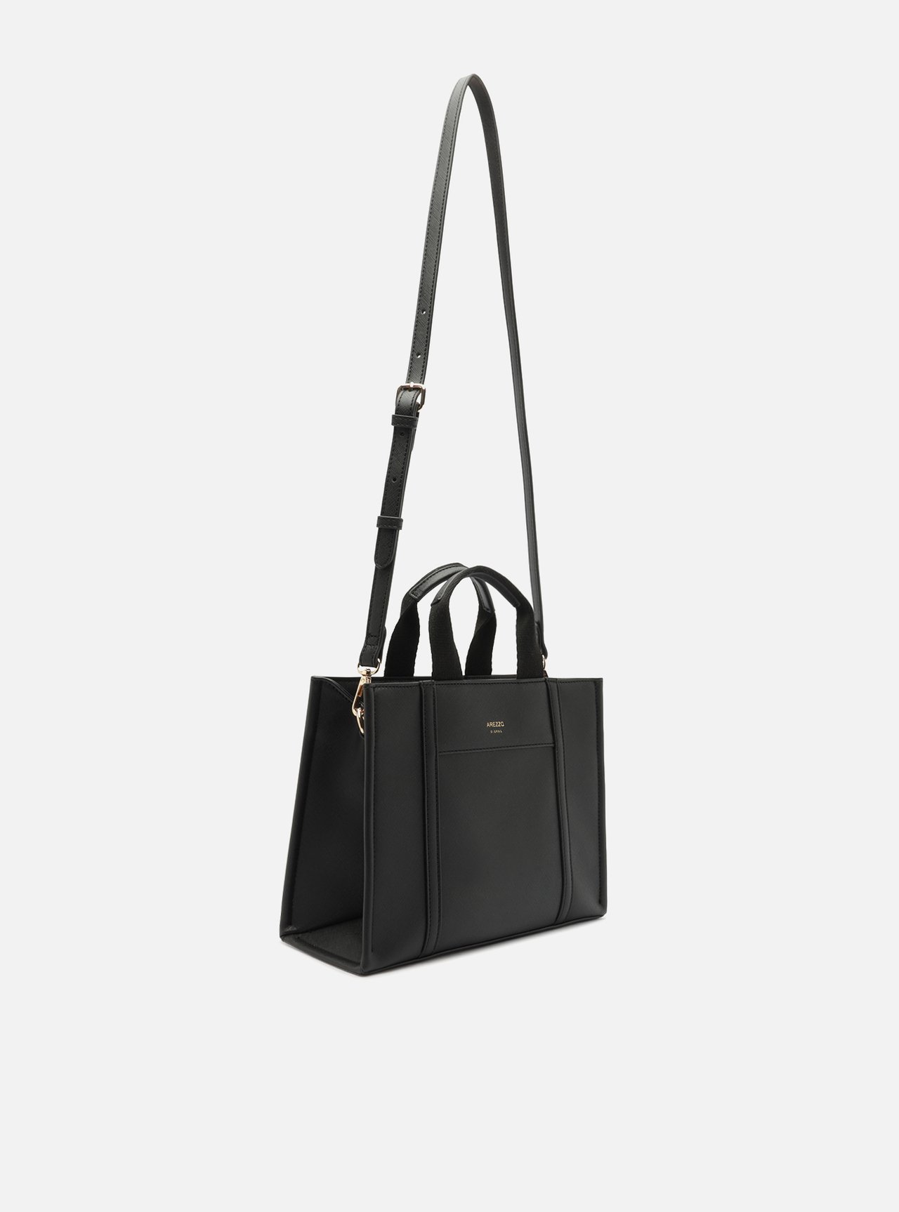 Bolsa Tote Preta Média Bolso Frontal — foto 5