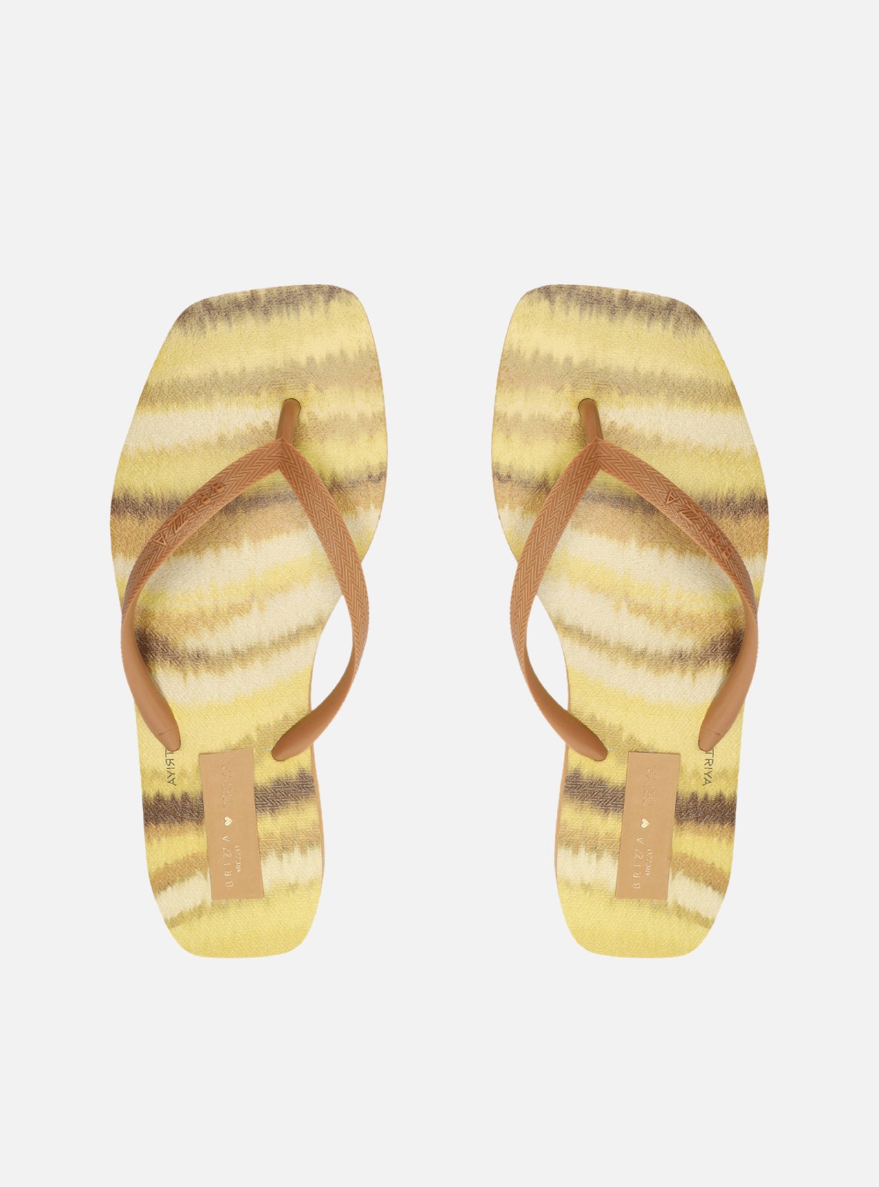 Chinelo de Dedo Marrom Bico Quadrado Brizza Triya — foto 1