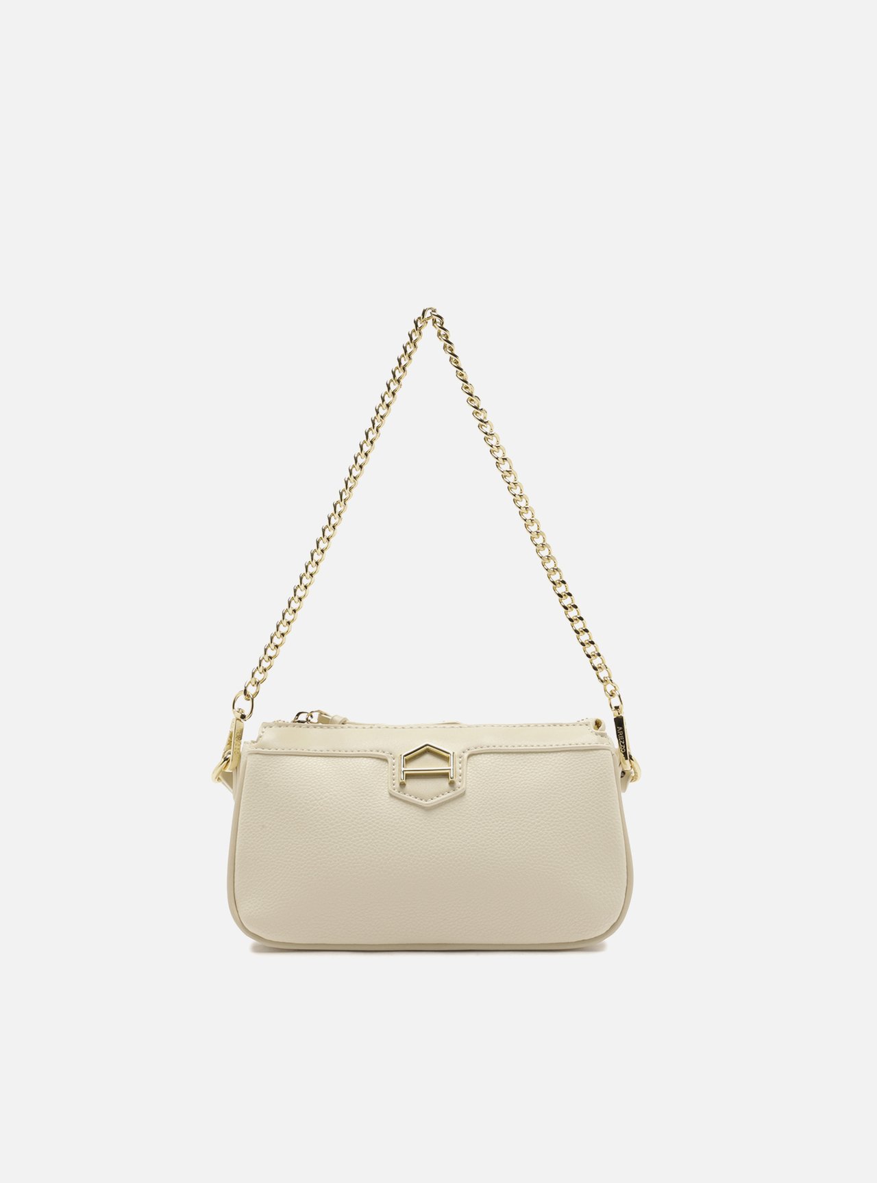 Bolsa Tiracolo Off-White Corrente Dourada