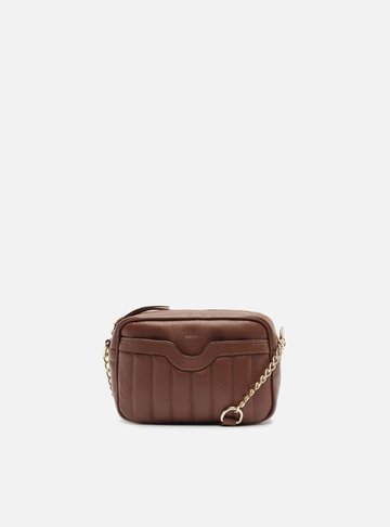 Arezzo — Bolsa Tiracolo Marrom Escura Couro Francine Pequena