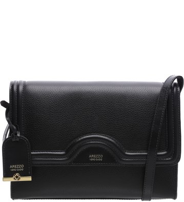 Bolsa Tiracolo Couro Média Vero Preta