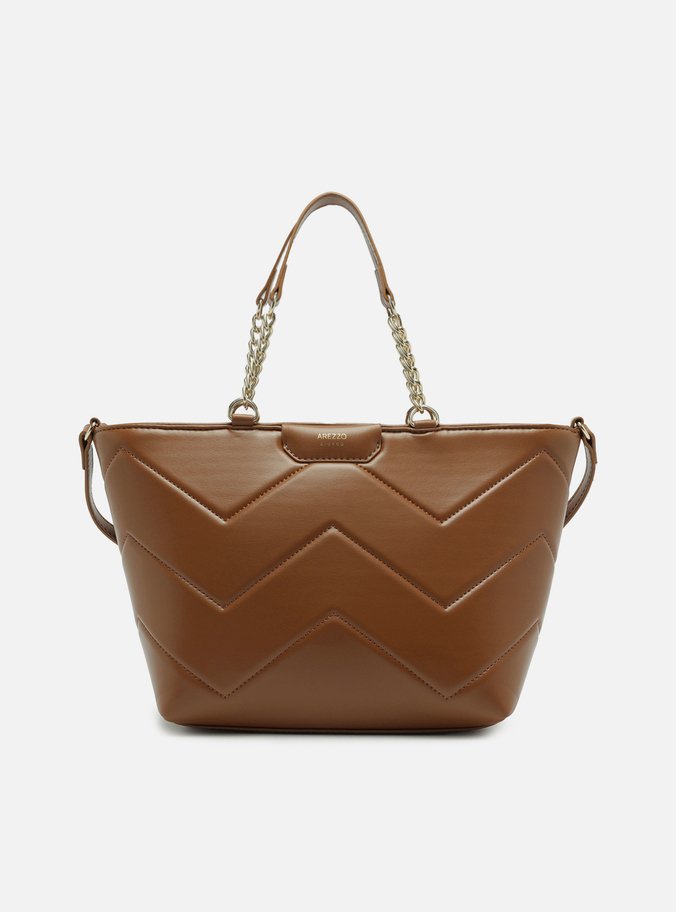Bolsa Tote Marrom Giorno Grande Matelassê