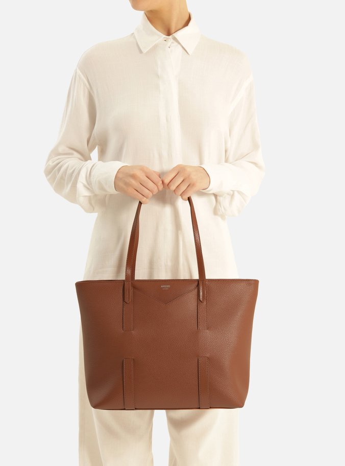 Bolsa Shopping Marrom Grande Tiras