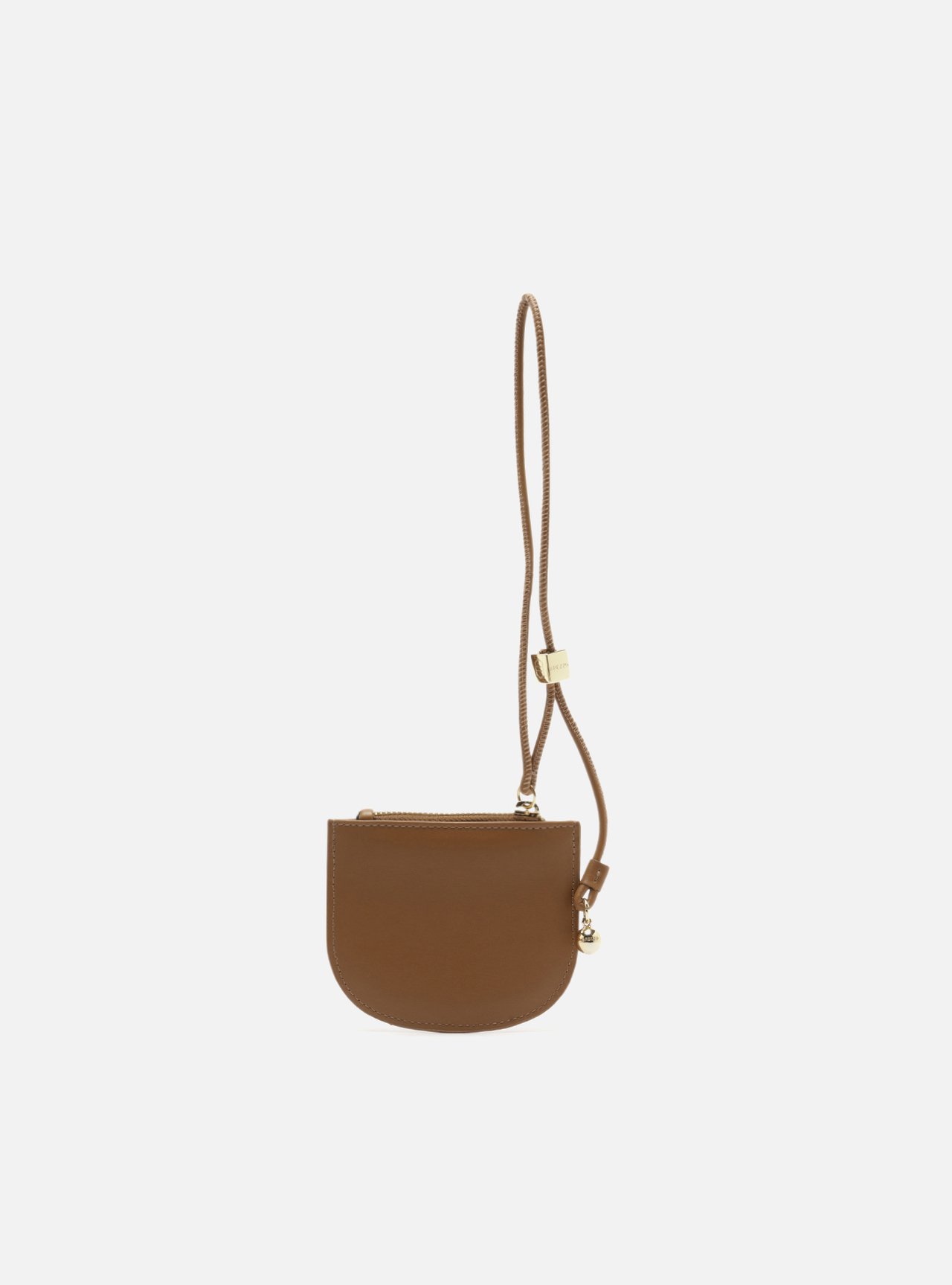 Porta-Cartão Marrom Bolso Zíper Alça — foto 2