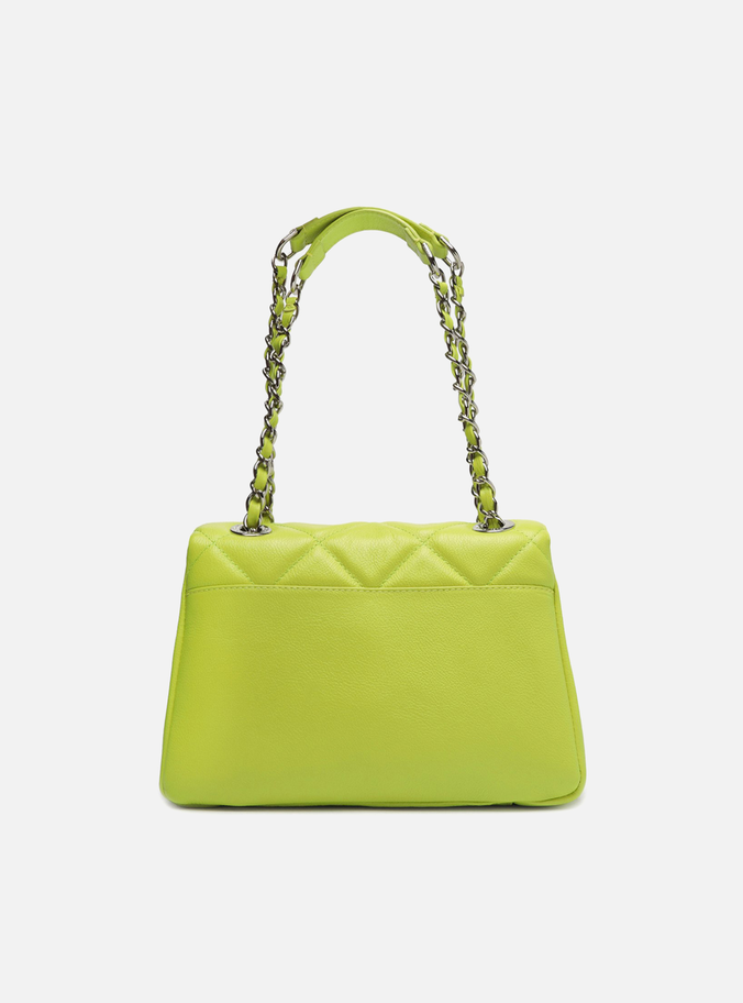 Bolsa Tiracolo Verde Lima Couro Mizz Média