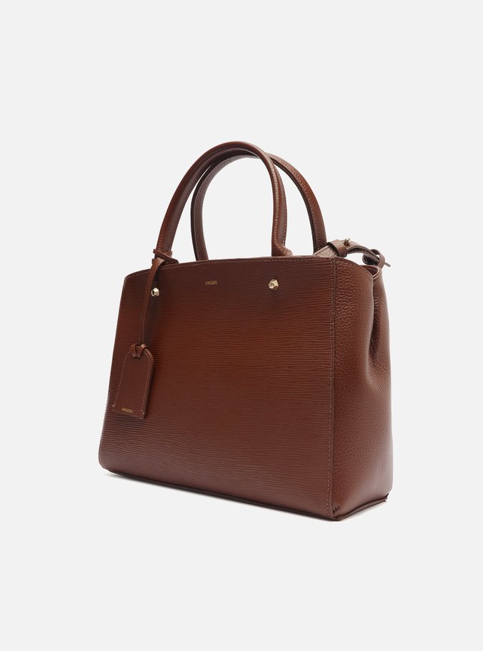 Bolsa Tote Marrom Couro Wave Bella Média