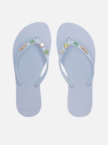 Arezzo — Chinelo de Dedo Azul Flatform Brizza