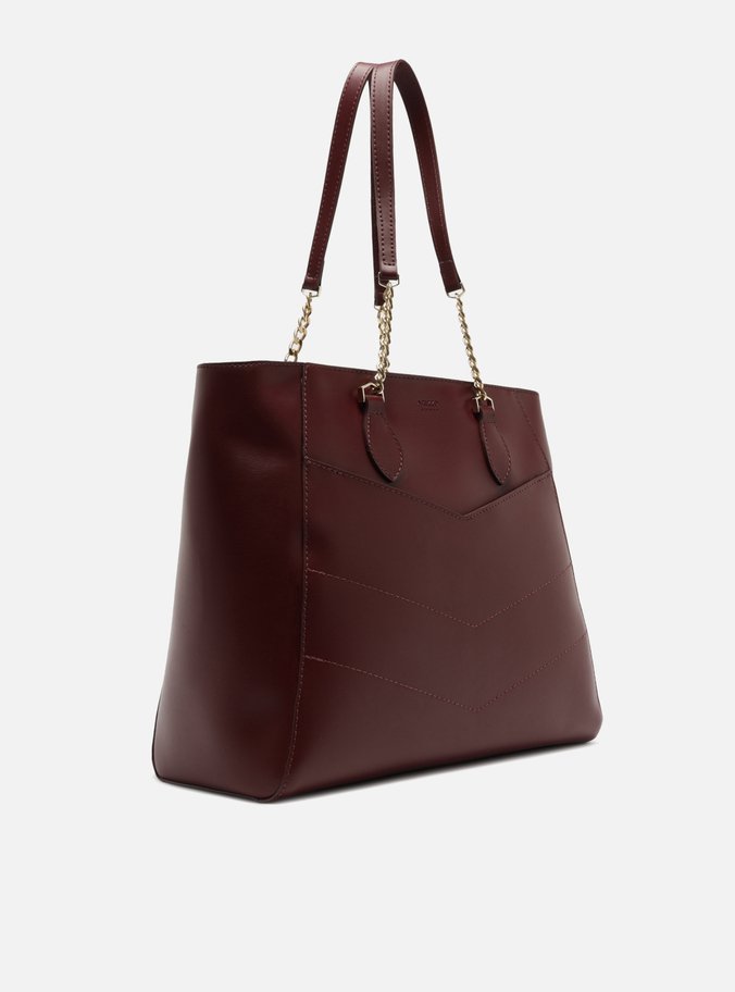 Bolsa Shopping Vermelha Grande Costuras