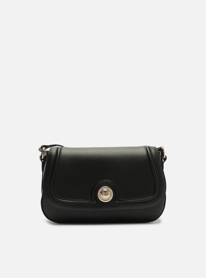 Bolsa Tiracolo Preta Média Detalhe Metal