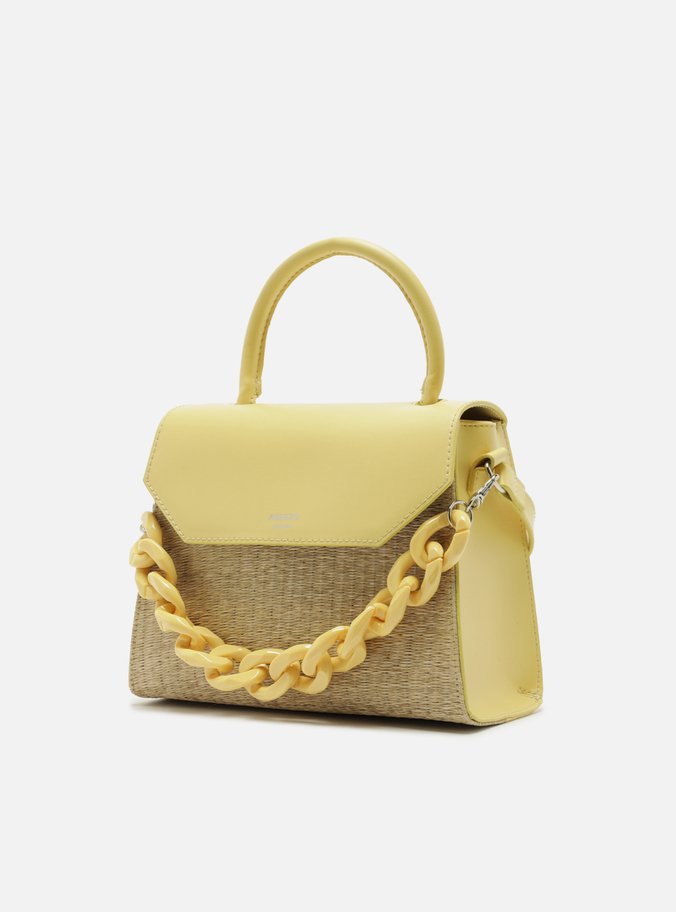 Bolsa Satchel Amarela Iara Média