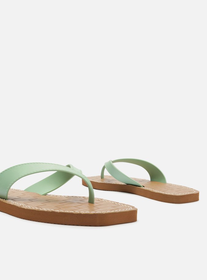 Sandália Multicolorida Tira Verde Brizza