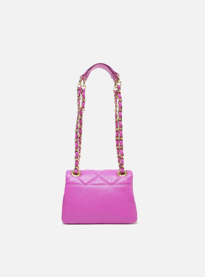 Bolsa Tiracolo Rosa Correntes Couro Mizz Pequena