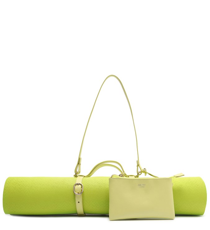 Kit Tapete de Yoga e Porta-Tapete Verde