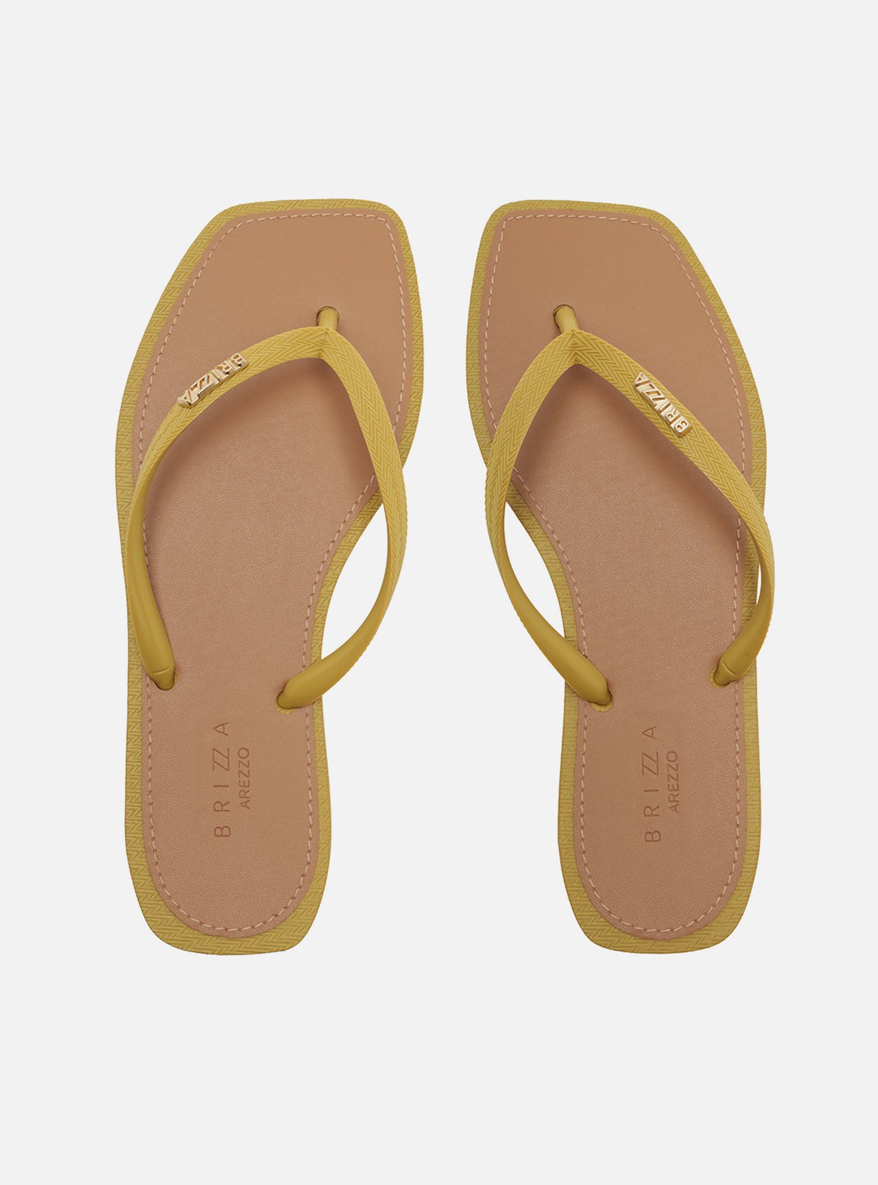 Chinelo de Dedo Verde Flatform Metais Brizza — foto 1