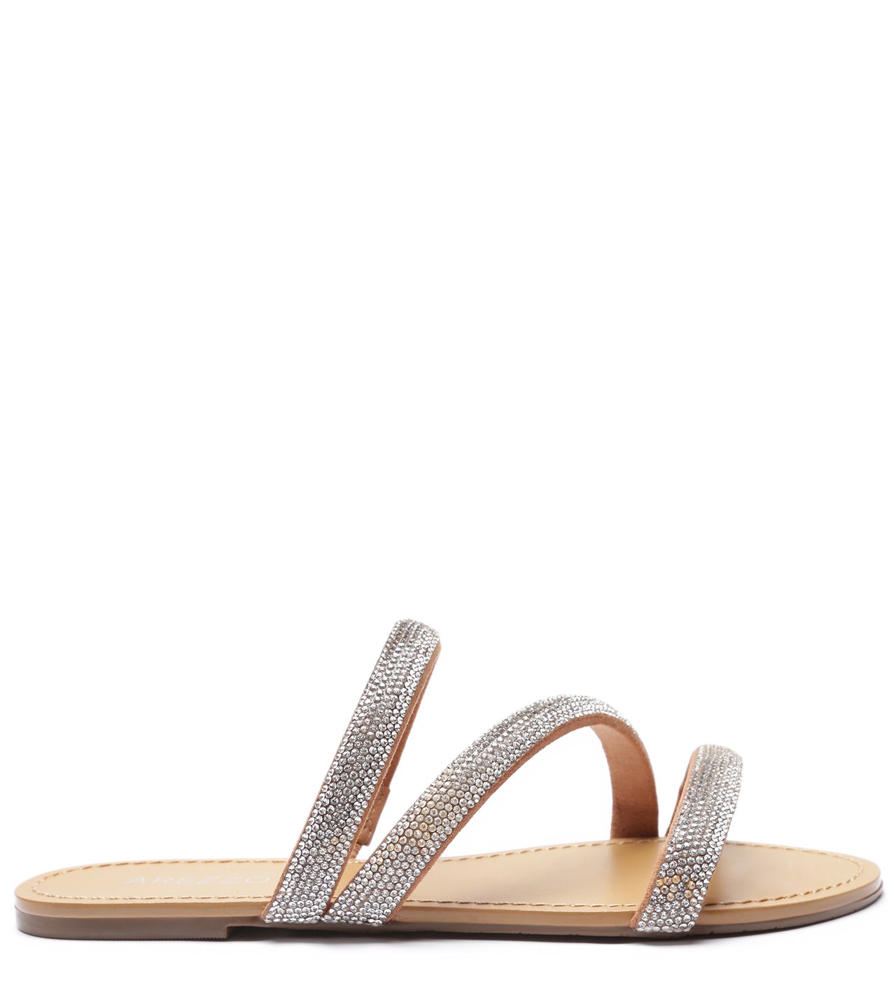 Rasteirinha de pedras arezzo clearance