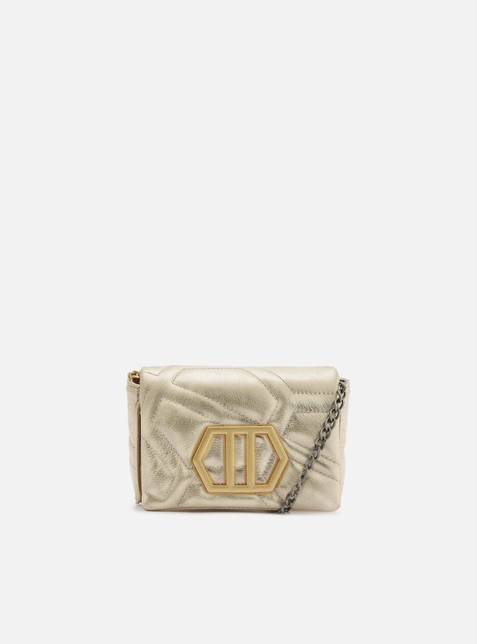 Mini Bag Tiracolo Dourada Couro Emma