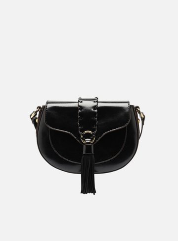 Bolsa Tiracolo Preta Média Barbicacho
