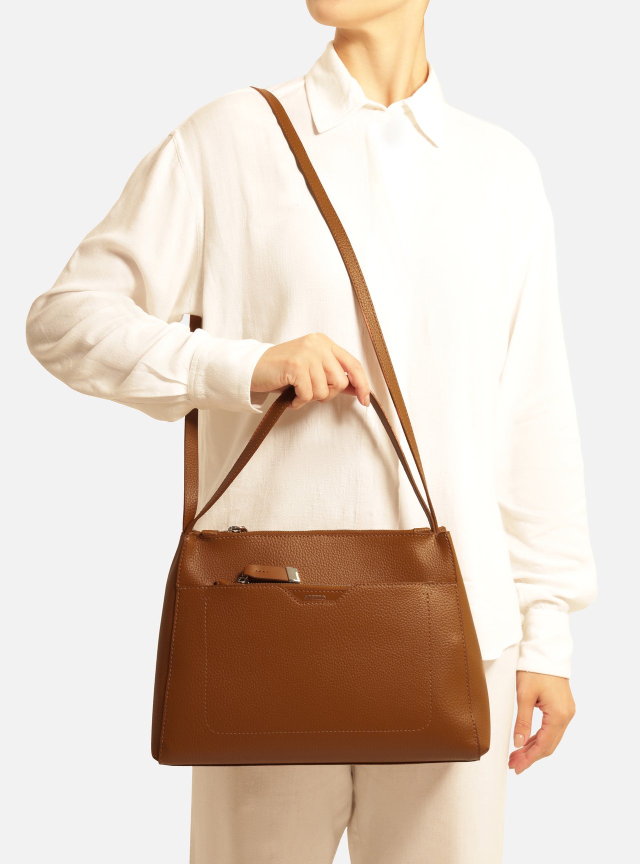 Bolsa Tote Caramelo Emilly Grande — foto 7