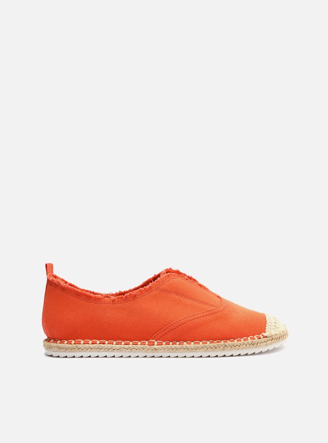 Tênis Slip On Laranja Lona