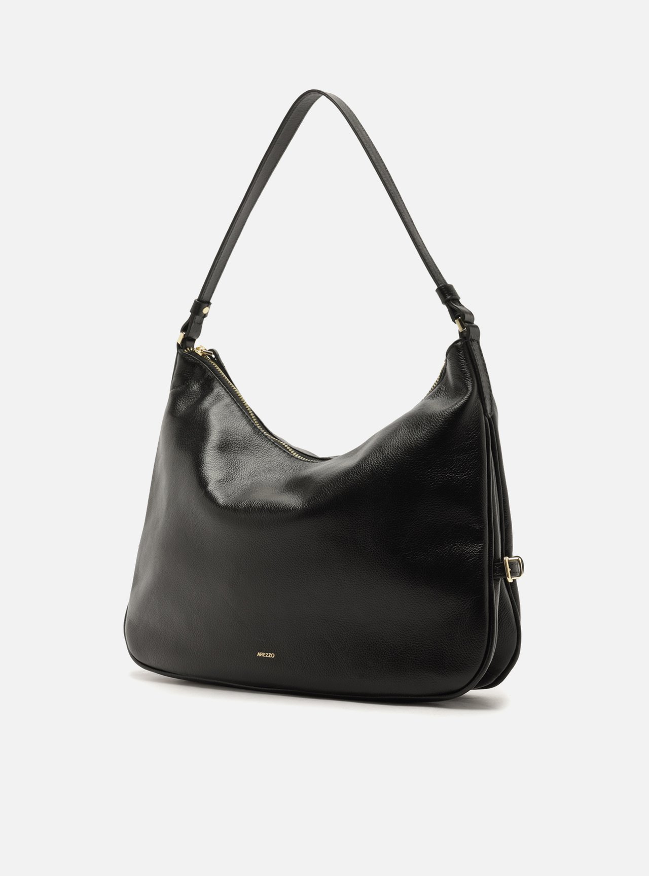 Bolsa Hobo Marrom Média Fivela Metais — foto 2