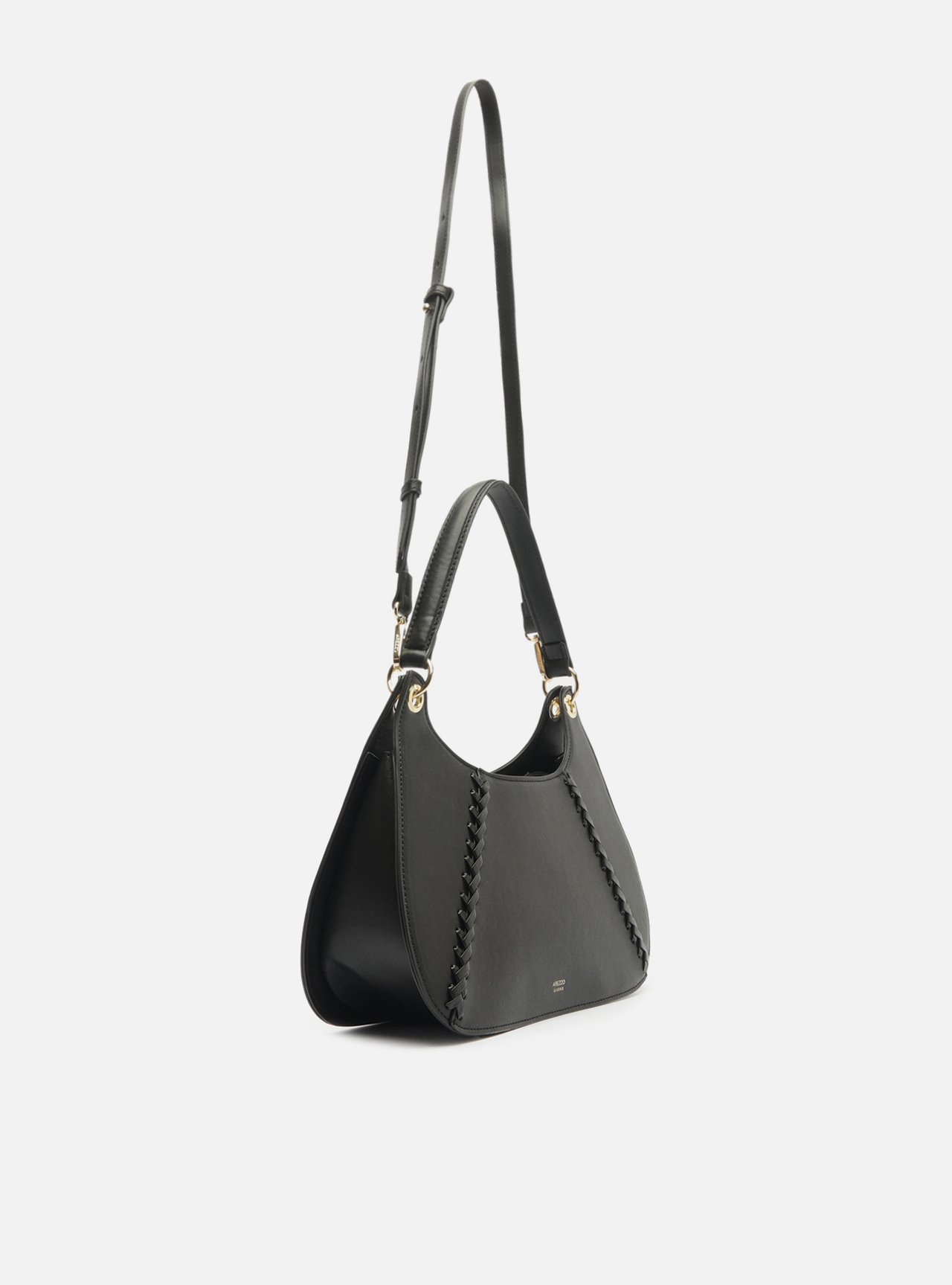 Bolsa Shoulder Preta Grande Metais Zíper — foto 5