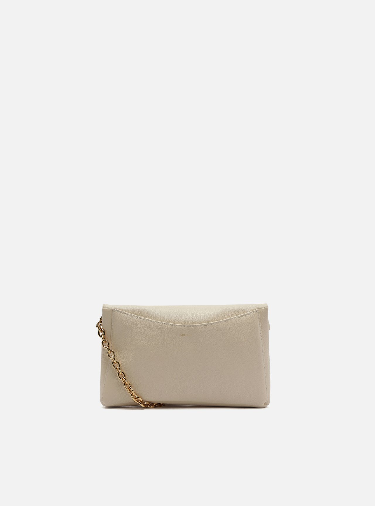 Bolsa Tiracolo Branca Couro Pequena Corrente — foto 3