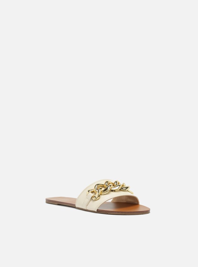 Rasteira Off-White Flat Corrente