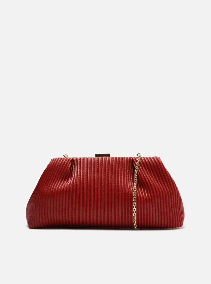 Bolsa Clutch Vermelha Ruffle Pequena