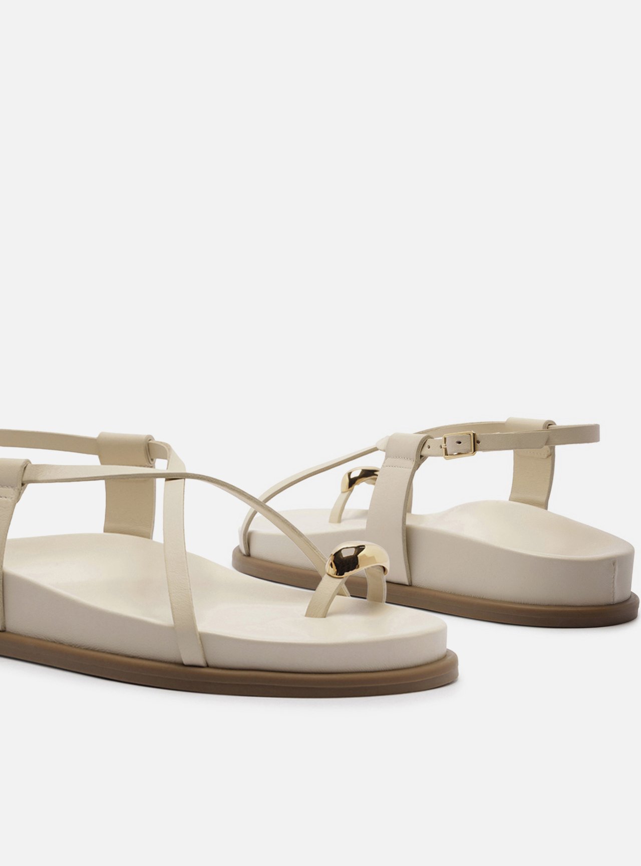 Sandália Papete Off White Couro Dedeira Metal Bold — foto 4
