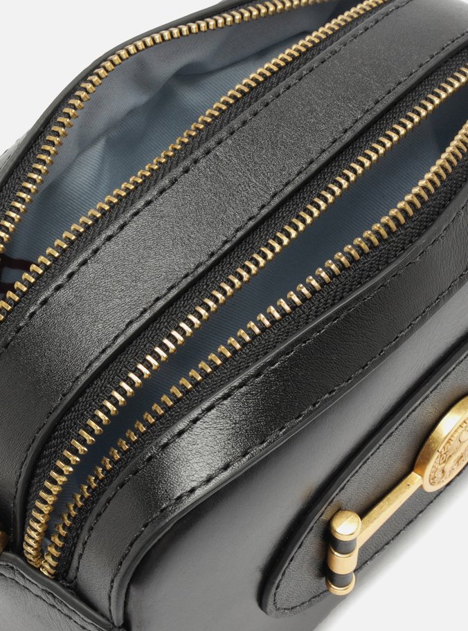 Bolsa Tiracolo Preta Couro  Pequena