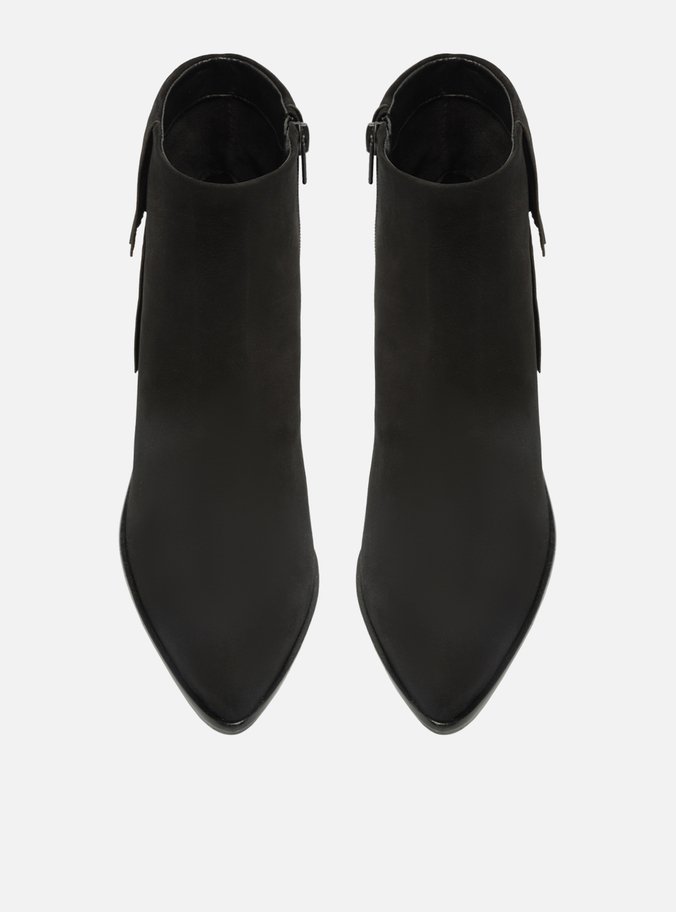 Bota Preta Nobuck Cano Curto Franjas