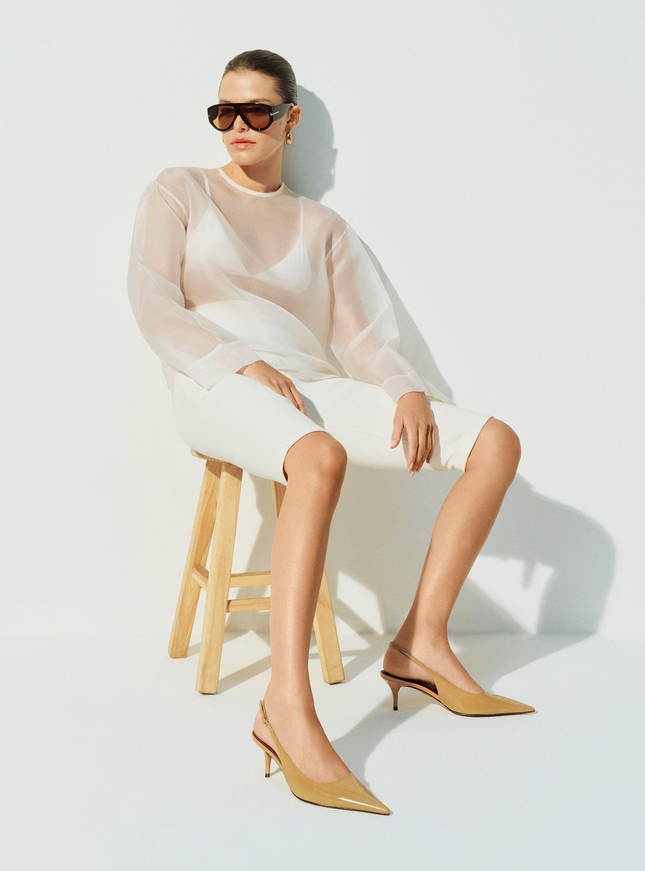 Scarpin Nude Salto Fino Slingback — foto 6