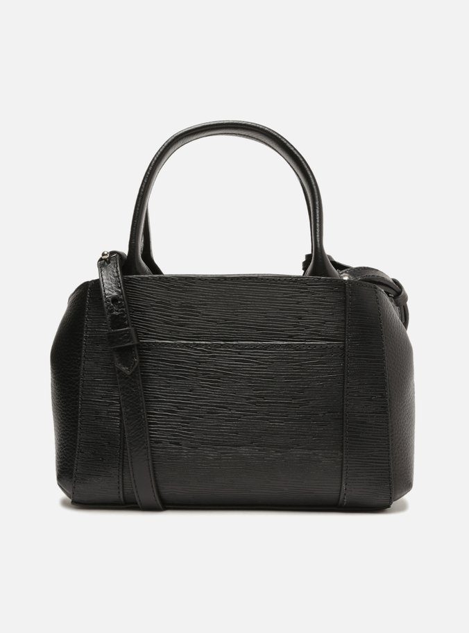 Bolsa Tiracolo Preta Couro Bella Pequena