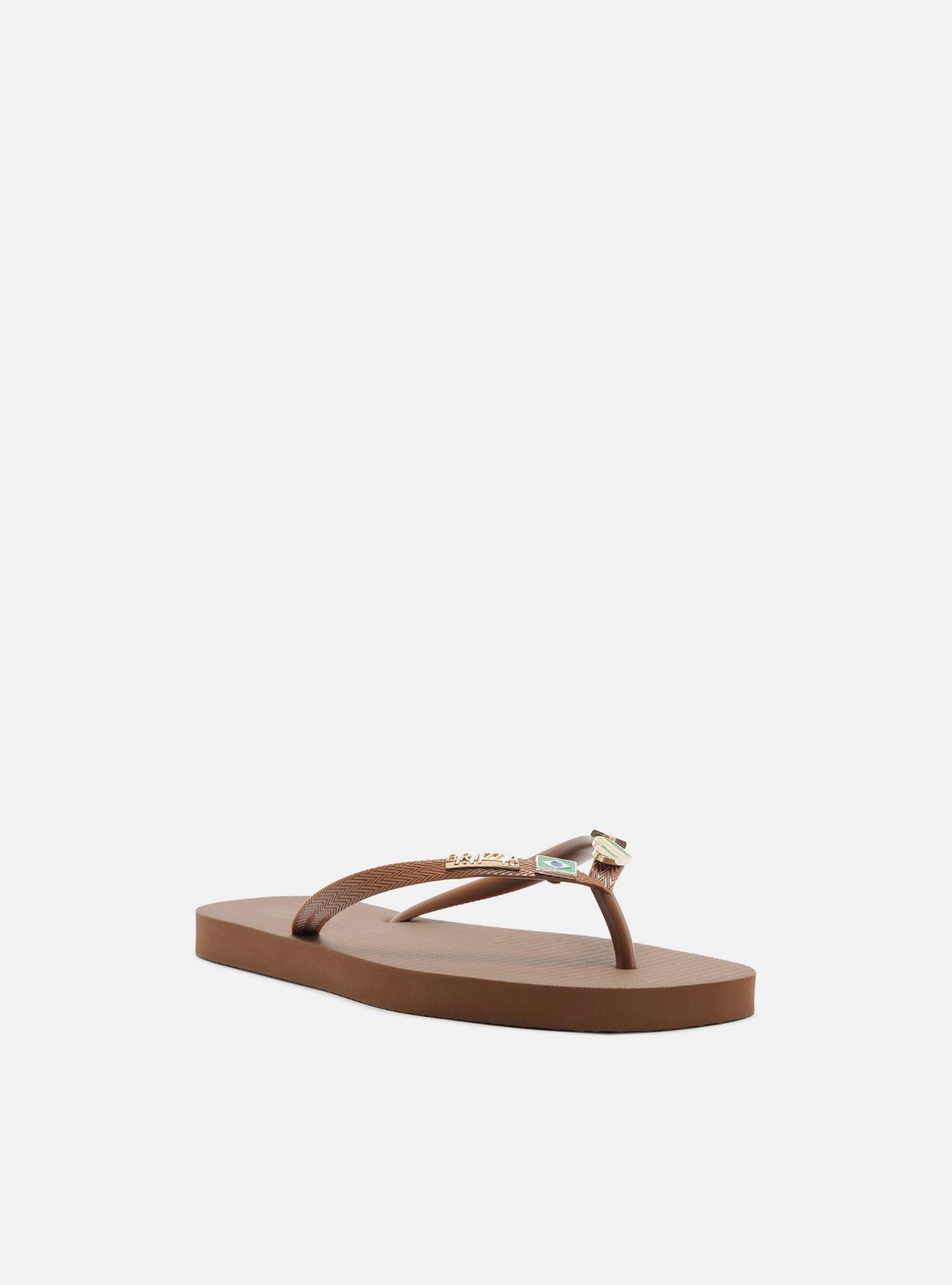 Chinelo de Dedo Marrom Flatform Brizza — foto 2