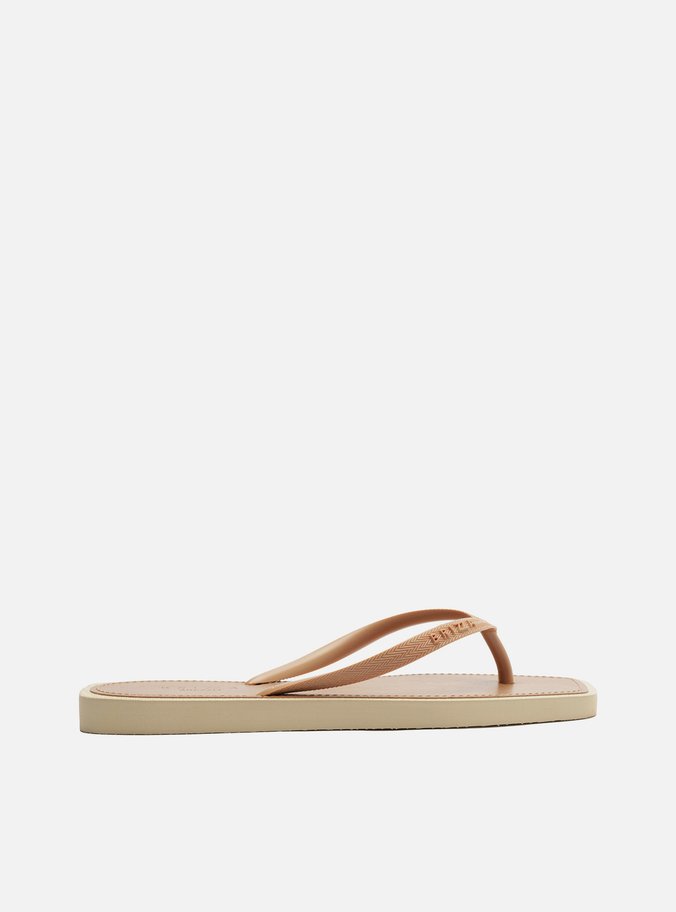 Chinelo Marrom Bico Quadrado Brizza
