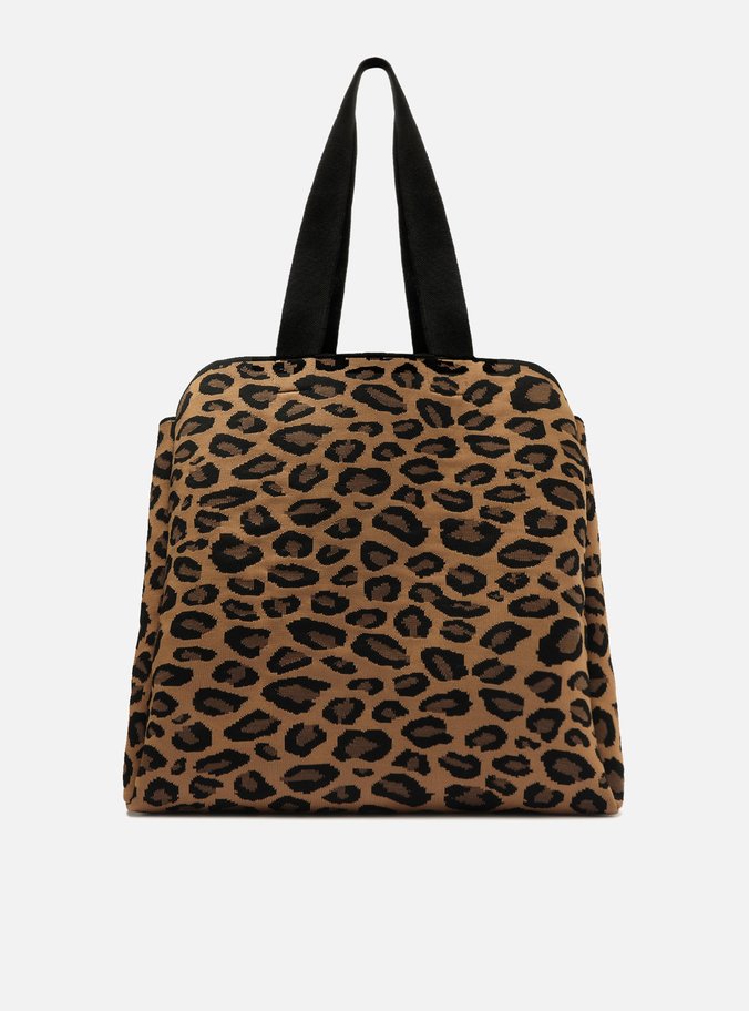 Bolsa Shopping Animal Print Crochê Mônaco Grande