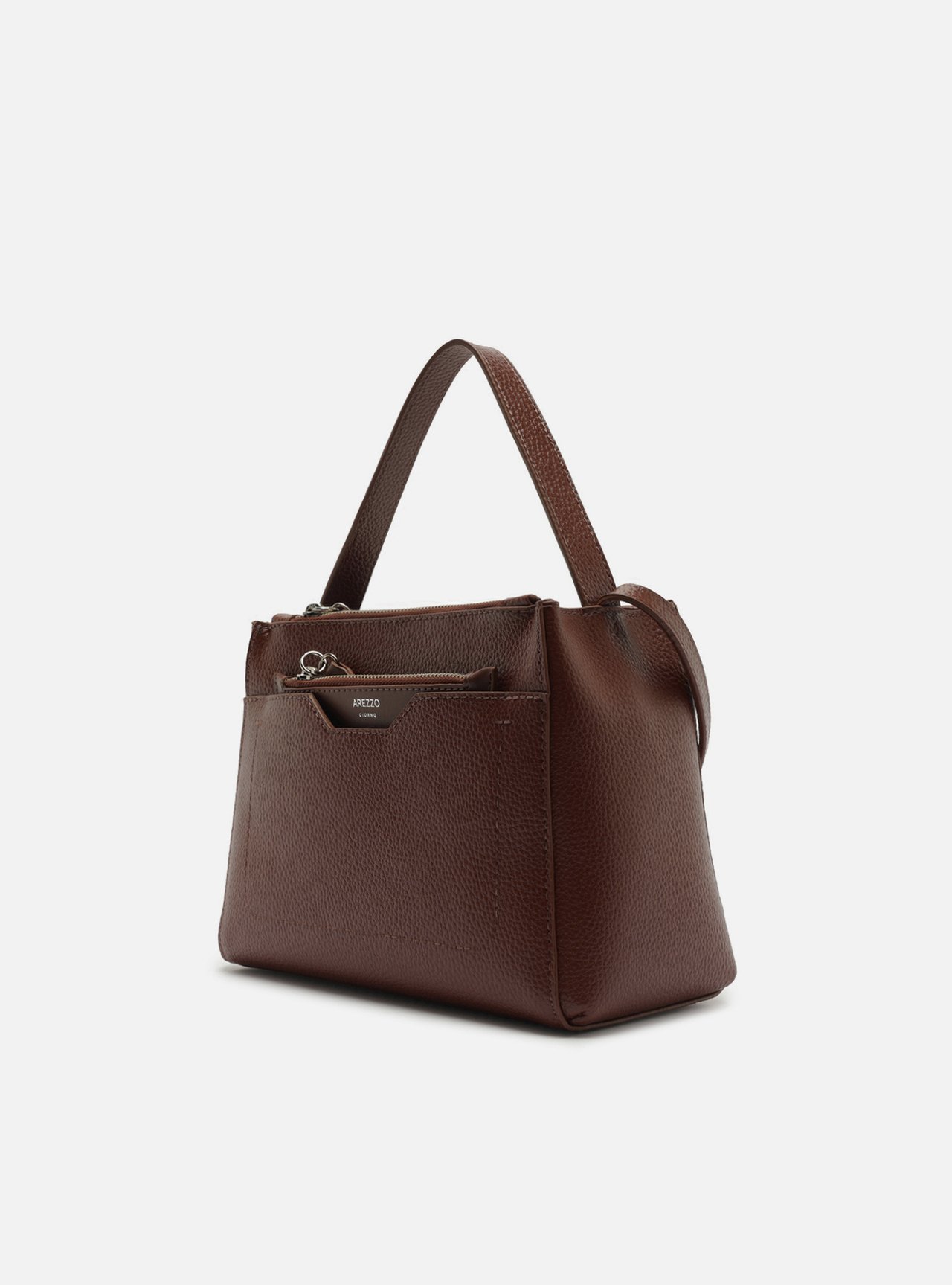 Bolsa Tote Marrom Média Metais — foto 2